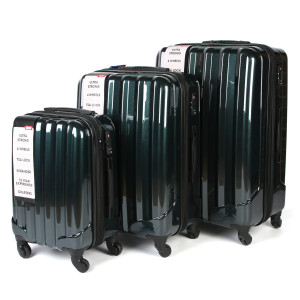 Набор чемоданов CHARTERS 0023 - 3 Green