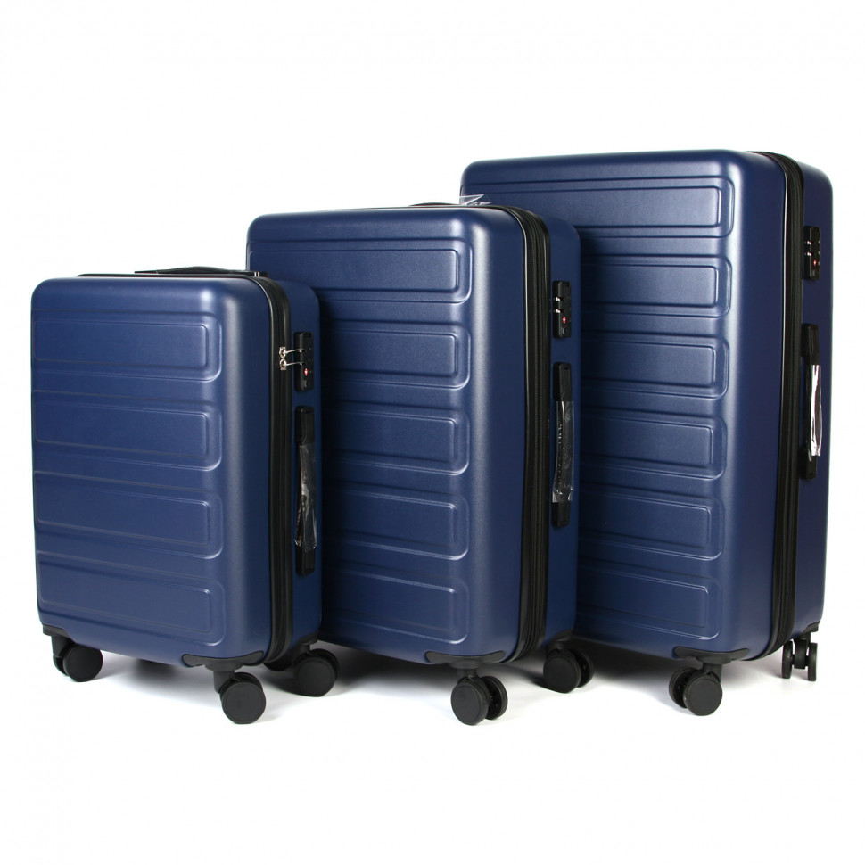 Набор чемоданов no logo 0092 - 3 Blue