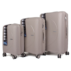 Набір валіз PP 608 Beige-grey