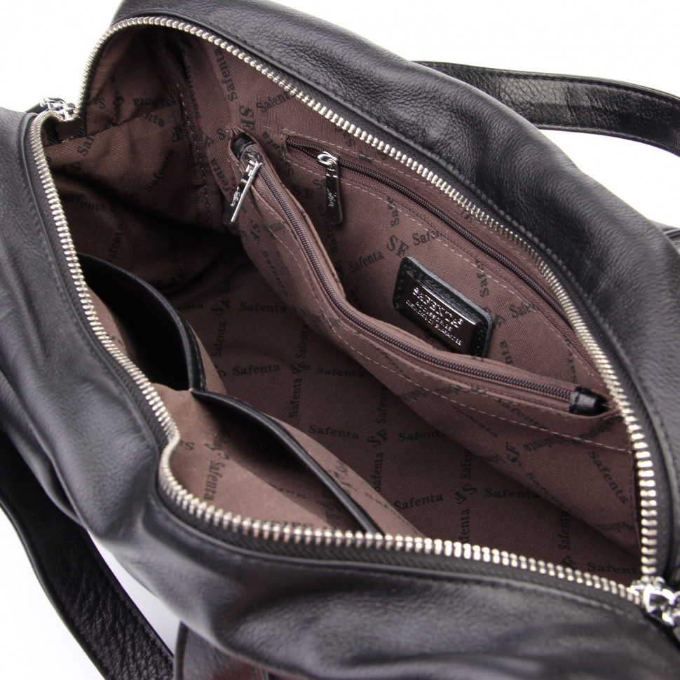 Сумка шкіра SAFENTA 98417 black F