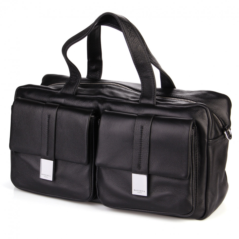 Сумка шкіра SAFENTA 98417 black F