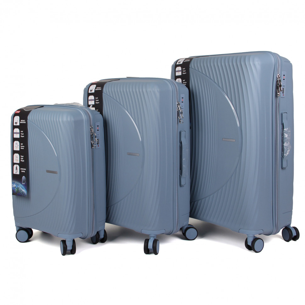 Набір валіз PP 608 Grey-blue