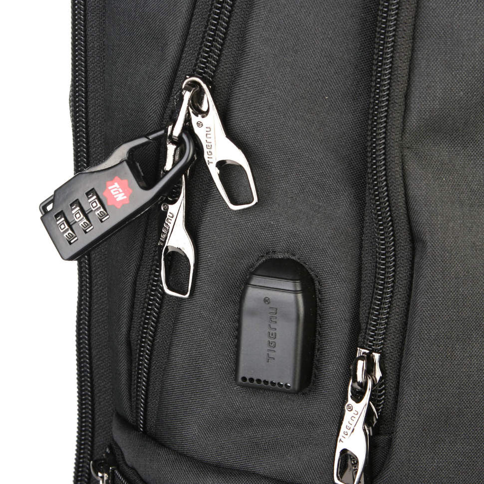Рюкзак 15.6"  TIGERNU Т-В3269 В USB Black grey
