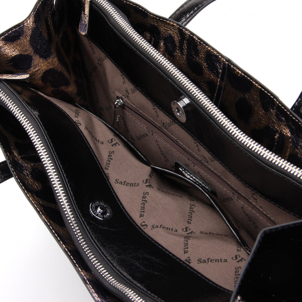 Сумка шкіра SAFENTA 9620 black F