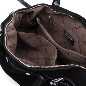 Сумка замш SAFENTA 98420 black F