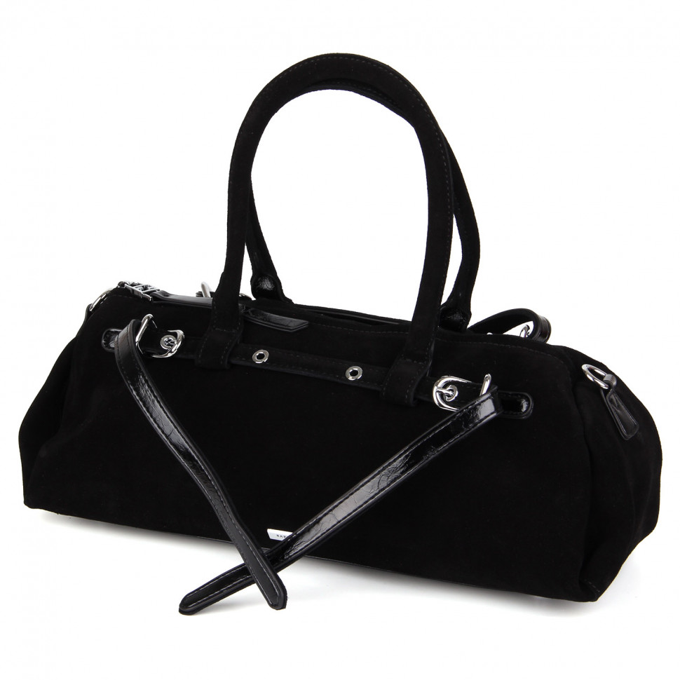 Сумка замш SAFENTA 98420 black F