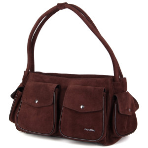 Сумка замш SAFENTA 91181 coffee C