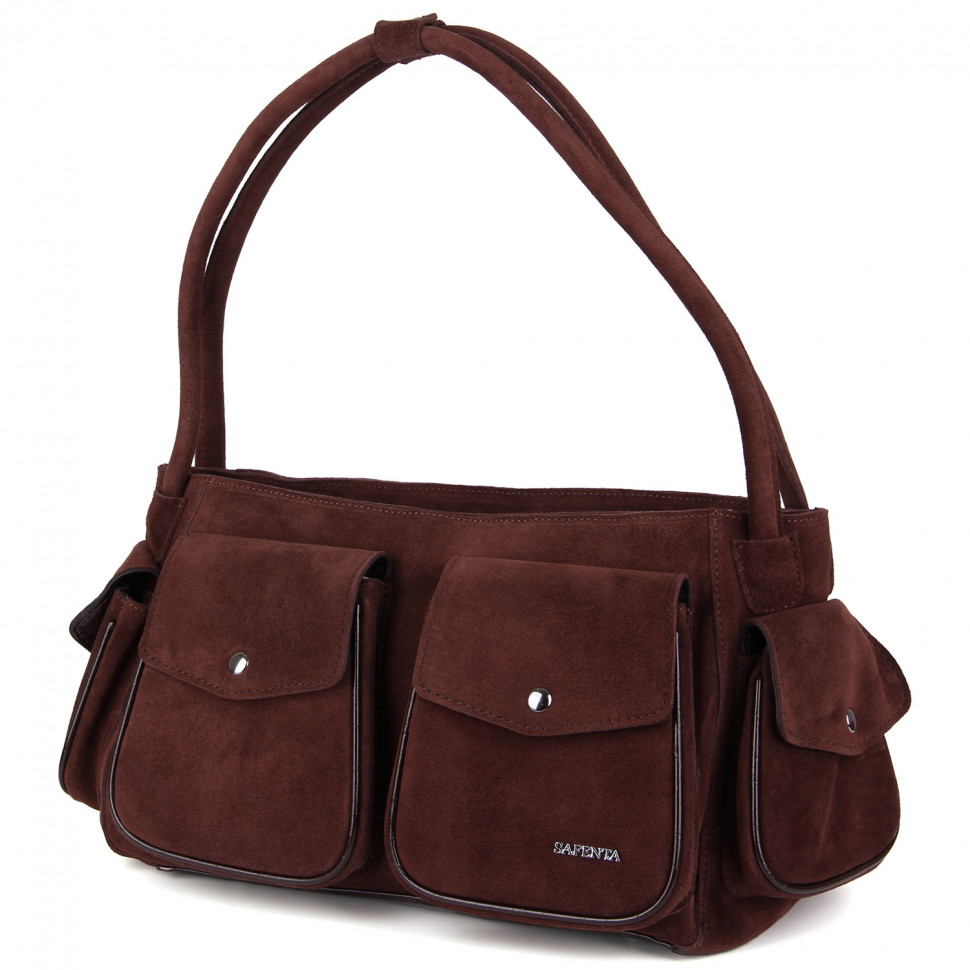 Сумка замш SAFENTA 91181 coffee C
