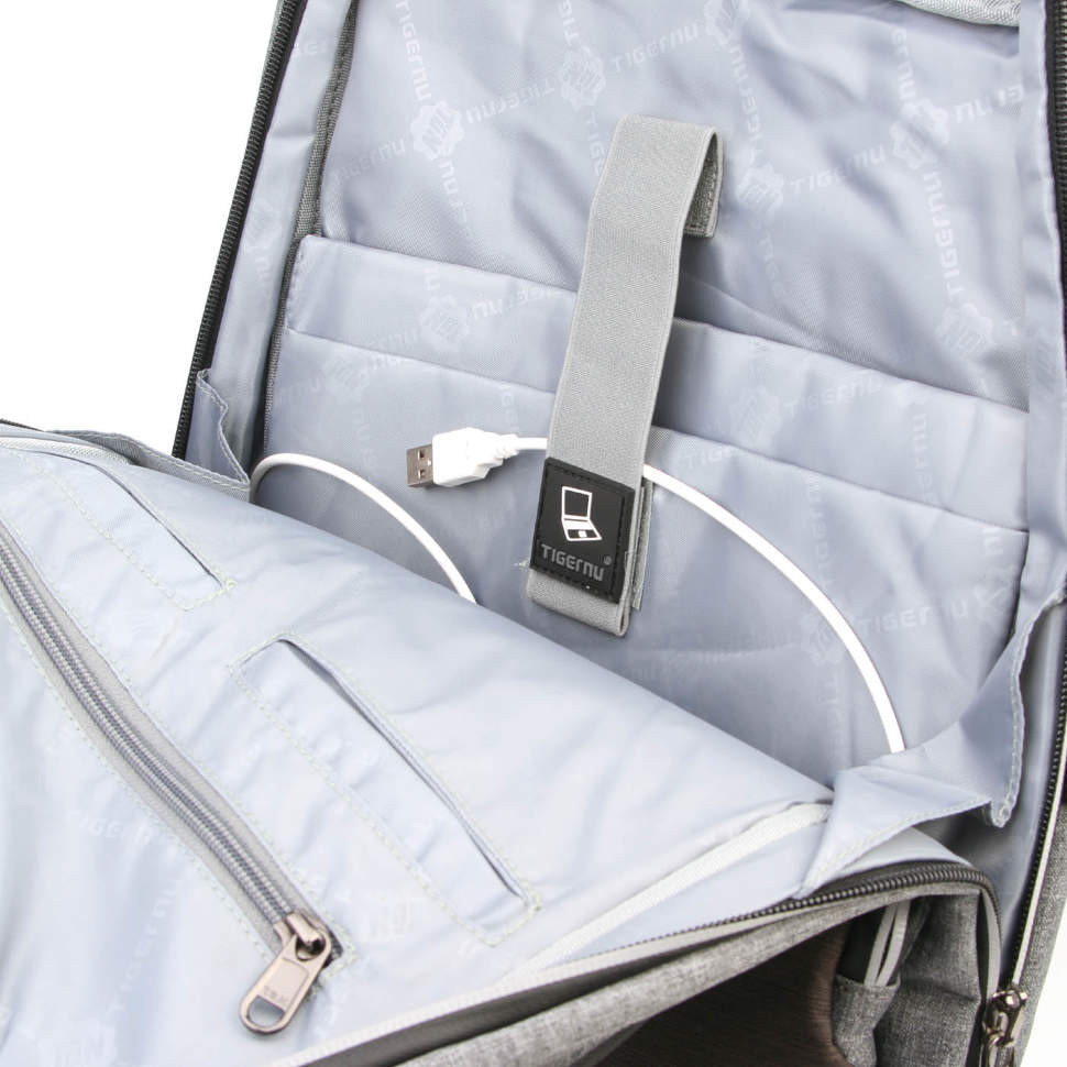 Рюкзак 15.6" TIGERNU Т-В3331 A USB Grey