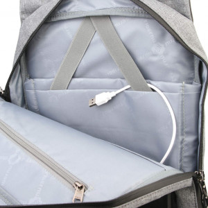 Рюкзак 15.6"  TIGERNU Т-В3662A USB Grey Black