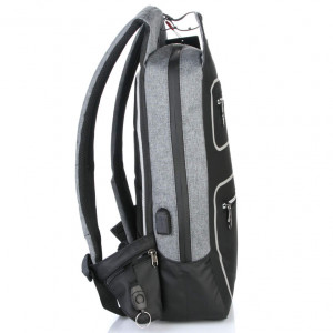 Рюкзак 15.6"  TIGERNU Т-В3662A USB Grey Black