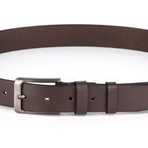 Ремінь 35 корич (глад., строч) (35.02.1)