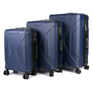 Набор чемоданов no logo 075 - 3 Blue