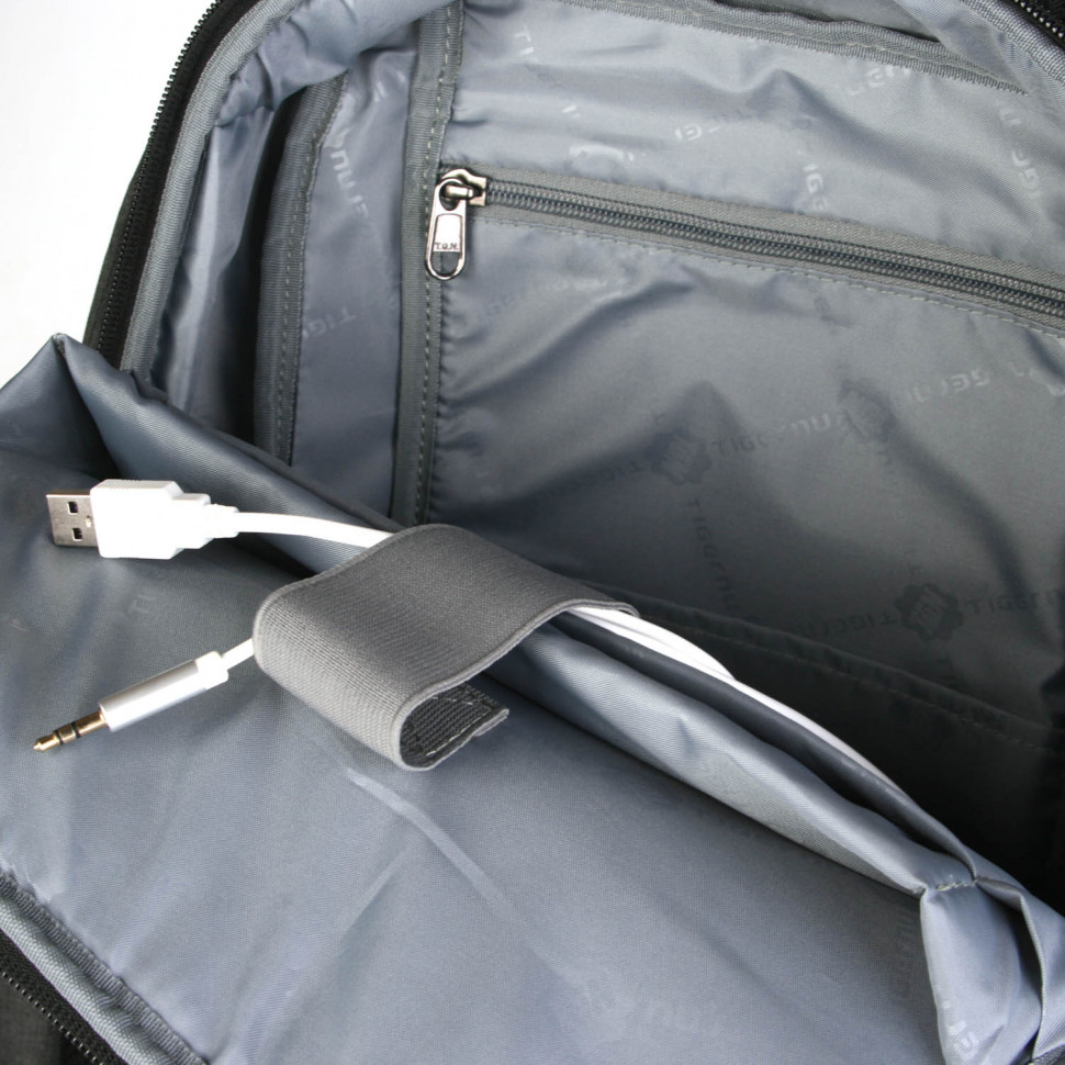 Рюкзак 15.6"  TIGERNU Т-В3599 USB/AUX Dark grey
