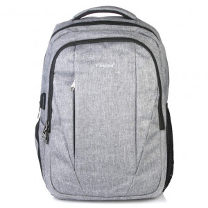 Рюкзак 15.6"  TIGERNU Т-В3399 USB Silver Grey