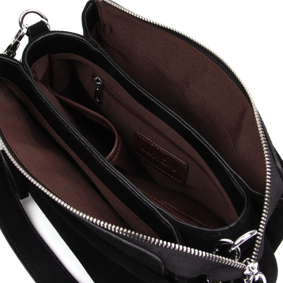 Сумка замша LUXON С1025-F  BLACK