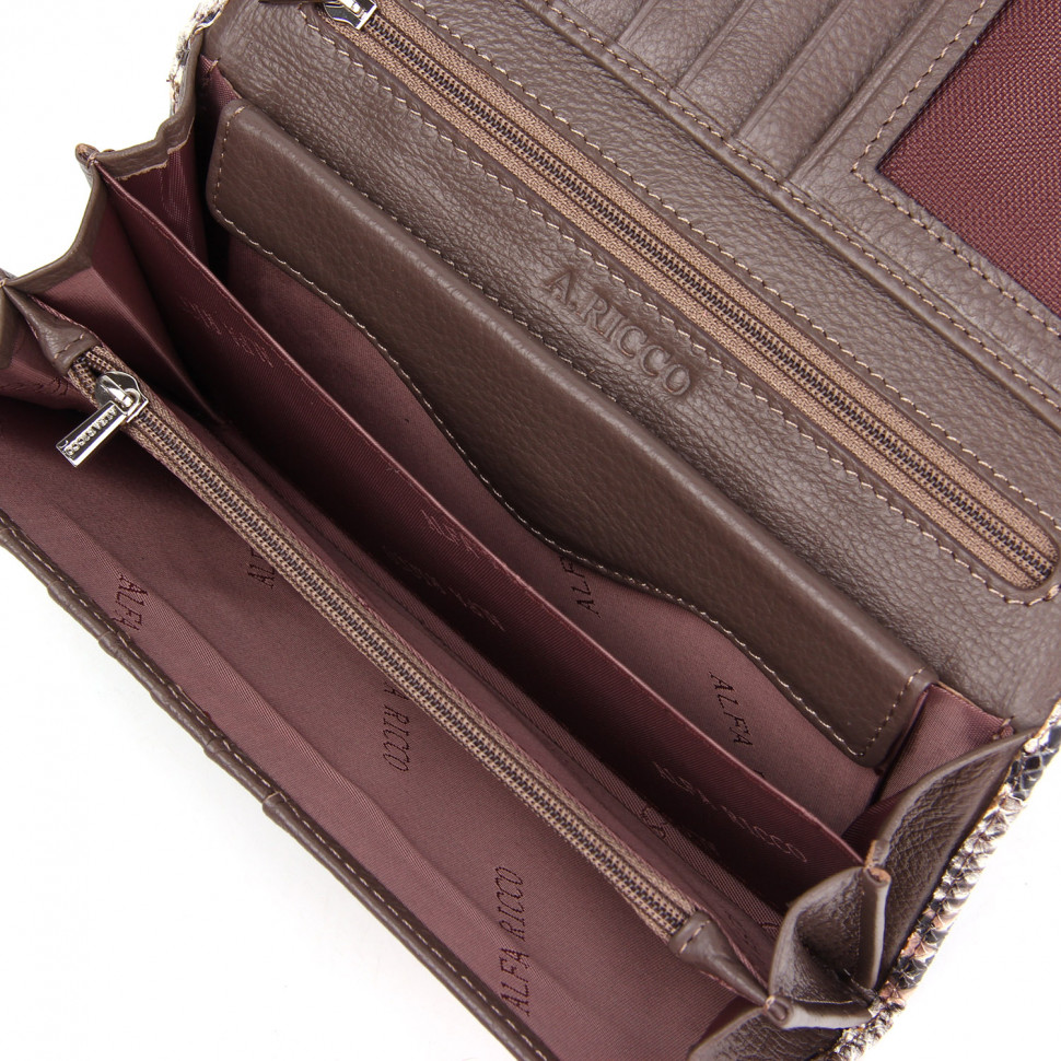 Гаманець ALFA RICCO 7001 Grey/Coffee 26SN1