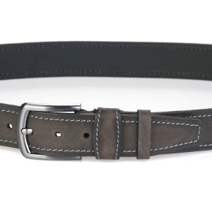 Ремень 40 т.коричневый тертый припал №17